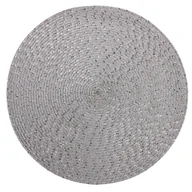 Obrusy i serwetki - Uniglob Uniglob Podkładka stołowa Migro srebrna śr 38 cm - miniaturka - grafika 1