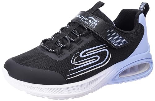 Skechers Sneakersy dziewczęce Microspec Max Advance, Czarny, 2.5 UK Child