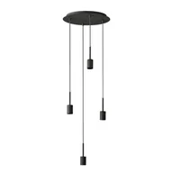 Lampy sufitowe - Oprawa wisząca Decor Needle Plate 4xE27 bez żarówek ciemno szara - miniaturka - grafika 1