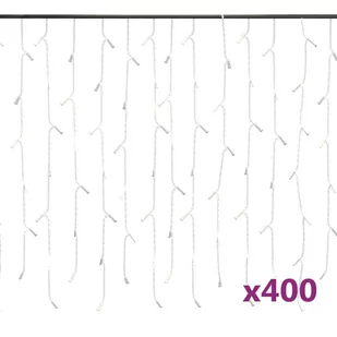 vidaXL vidaXL Zasłona świetlnych sopli, 10 m, 400 kolorowych diod LED - Oświetlenie świąteczne - miniaturka - grafika 1