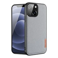 Etui i futerały do telefonów - Dux Ducis Fino etui pokrowiec pokryty nylonowym materiałem iPhone 13 mini szary - miniaturka - grafika 1