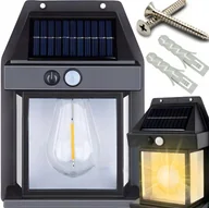 Lampy ogrodowe - Solarna Lampa Scienna Led Czujnik Ruchu Zmierzchu 600 Lm Kinkiet Z Żarówką - miniaturka - grafika 1