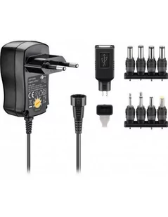 Goobay Zasilacz uniwersalny 100-240V 3-12V 0,6A 9 końcówek 53995 - Zasilacze i transformatory - miniaturka - grafika 1