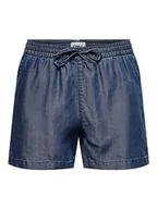 Spodenki damskie - ONLY Damskie szorty dżinsowe ONLPEMA Life Lyocell DNM NOOS, ciemnoniebieskie, rozmiar XXS, niebieski (Dark Blue Denim), XXS - miniaturka - grafika 1
