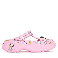 Klapki i japonki damskie - Klapki Crocs Peanuts Mary Jane Clog 211130 Różowy - miniaturka - grafika 1