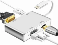 Adaptery i przejściówki - Adapter USB Eaton Konwerter 4 w 1 USB Type C na VGA / DVI 4K / HDMI 4K / USB - miniaturka - grafika 1