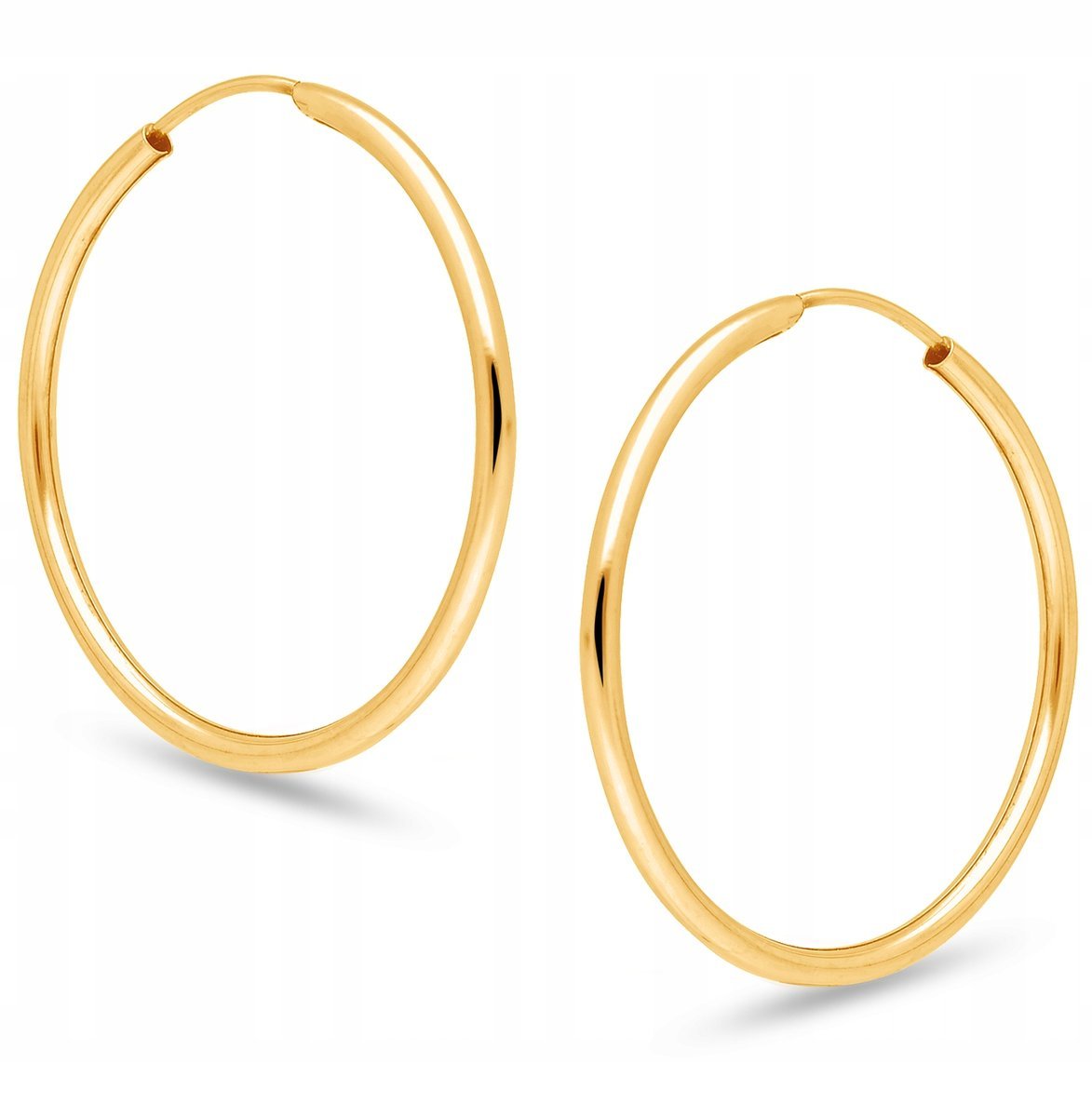 PIĘKNE DUŻE ZŁOTE KOLCZYKI KÓŁKA 585 14KT 22mm