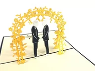 Kartki okolicznościowe i zaproszenia - GrandGift Karnet walentynkowy 3D, Ślub LGBT - miniaturka - grafika 1