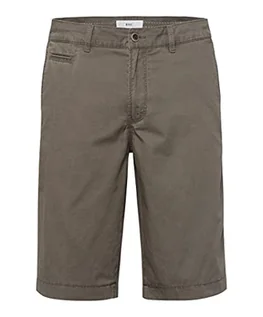 Spodenki damskie - BRAX Męskie szorty w stylu Bari Cotton Gab klasyczne sportowe chino-bermudy, zielony (Khaki 32), 44 - grafika 1