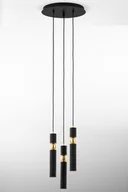 Lampy sufitowe - Czarno-złota, stylowa lampa wisząca JUP 2013 AL3 CZ/CZ - miniaturka - grafika 1