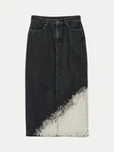 Spódnice - Vero Moda Spódnica jeansowa Candice 10330206 Czarny Regular Fit - miniaturka - grafika 1