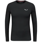 Koszulki sportowe męskie - Koszulka męska Salewa Cristallo Warm Amr M L/S Tee. Rozmiar: L / Kolor: czarny/szary - miniaturka - grafika 1