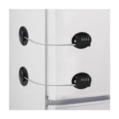 Zawiasy, okucia i inne akcesoria - Zestaw 2 blokad bezpieczeństwa okien dla dzieci, blokada zabezpieczająca okna dla dzieci, blokada lodówki z kodem, mocna blokada lodówki z klejem - miniaturka - grafika 1