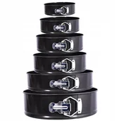 Formy do ciast - Formy do pieczenia okrągłe tortownice zestaw 6 sztuk KR-018 blachy szare - miniaturka - grafika 1