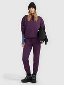 Spodnie sportowe damskie - 4F Spodnie dresowe joggery damskie - fioletowe XXL - miniaturka - grafika 1