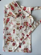 Fartuchy i rękawice kuchenne - Bawełniany fartuch plamoodporny kuchenny / florystyczny / kosmetyczny beżowego koloru Sylwester - miniaturka - grafika 1