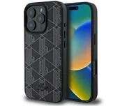 Etui i futerały do telefonów - Lacoste Blend Monogram MagSafe do iPhone 16 Pro Max Czarny - miniaturka - grafika 1