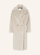Płaszcze damskie - Max Mara Płaszcz Ze Sztucznego Futra Tedgirl Z Dodatkiem Alpaki beige - miniaturka - grafika 1
