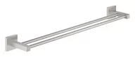 Wieszaki łazienkowe - Grohe QuickFix Start Cube - Podwójny wieszak na ręczniki, Supersteel 41104DC0 - miniaturka - grafika 1