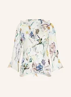 Bluzki damskie - Dorothee Schumacher Bluzka Floral Twist Z Jedwabiu, Z Wolantami weiss - miniaturka - grafika 1