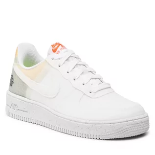 Buty dla chłopców - Buty Nike - Air Force 1 Crater (GS) White/White/Orange - grafika 1