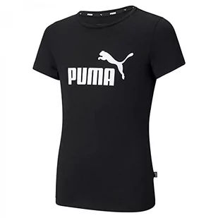 Puma Koszulka dziewczęca Ess logo G Czarny 104 587029 - Koszulki dla dziewczynek - miniaturka - grafika 1