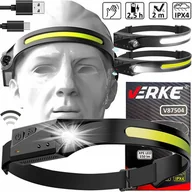 Latarki - Mocna Latarka Czołowa Lampka Czołówka Głowę Lampa Led Cob Akumulatorowa - miniaturka - grafika 1