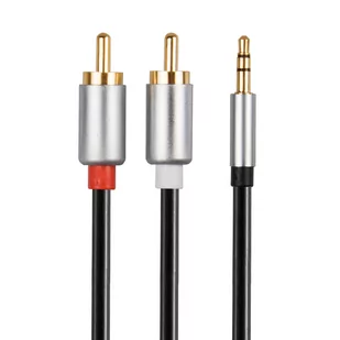 Libox Kabel Minijack 3.5 RCA Cinch x2 3m Czarny LB0093 - Kable - miniaturka - grafika 1