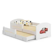 Łóżka dla dzieci i młodzieży - Łóżko podwójne LUK 160x80 Auto z chorągiewką - miniaturka - grafika 1