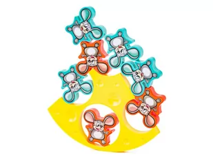 Zręcznościowa Gra BALANSUJĄCE MYSZKI Tumbling Mice Game, Serowa Wieża, Klocki, Układanka - Gry planszowe - miniaturka - grafika 2