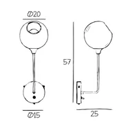 Lampy ścienne - DESIGN BY US Długi kinkiet Ballroom, różowy, szklany, ręcznie dmuchany - miniaturka - grafika 1