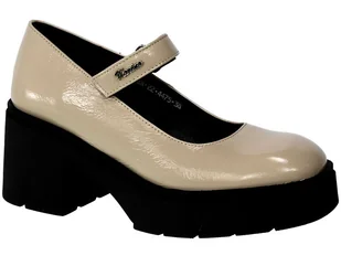 Półbuty Karino 4475-001 Beż Naplak Skóra - KARINO - Półbuty damskie - miniaturka - grafika 1