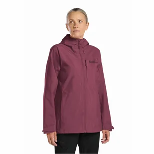 Damska kurtka przeciwdeszczowa Jack Wolfskin TEMPEST 2L JKT W raisin - XS - Kurtki damskie - miniaturka - grafika 1
