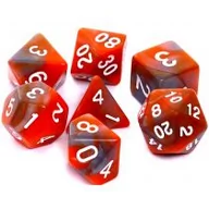 Akcesoria do gier planszowych - Rebel Komplet kości RPG Dwukolorowe Pomarańczowo-szare OD 24,99zł - miniaturka - grafika 1
