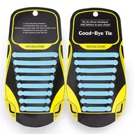 Akcesoria obuwnicze - Elastyczne sznurowadła dziecko Niebieski - miniaturka - grafika 1