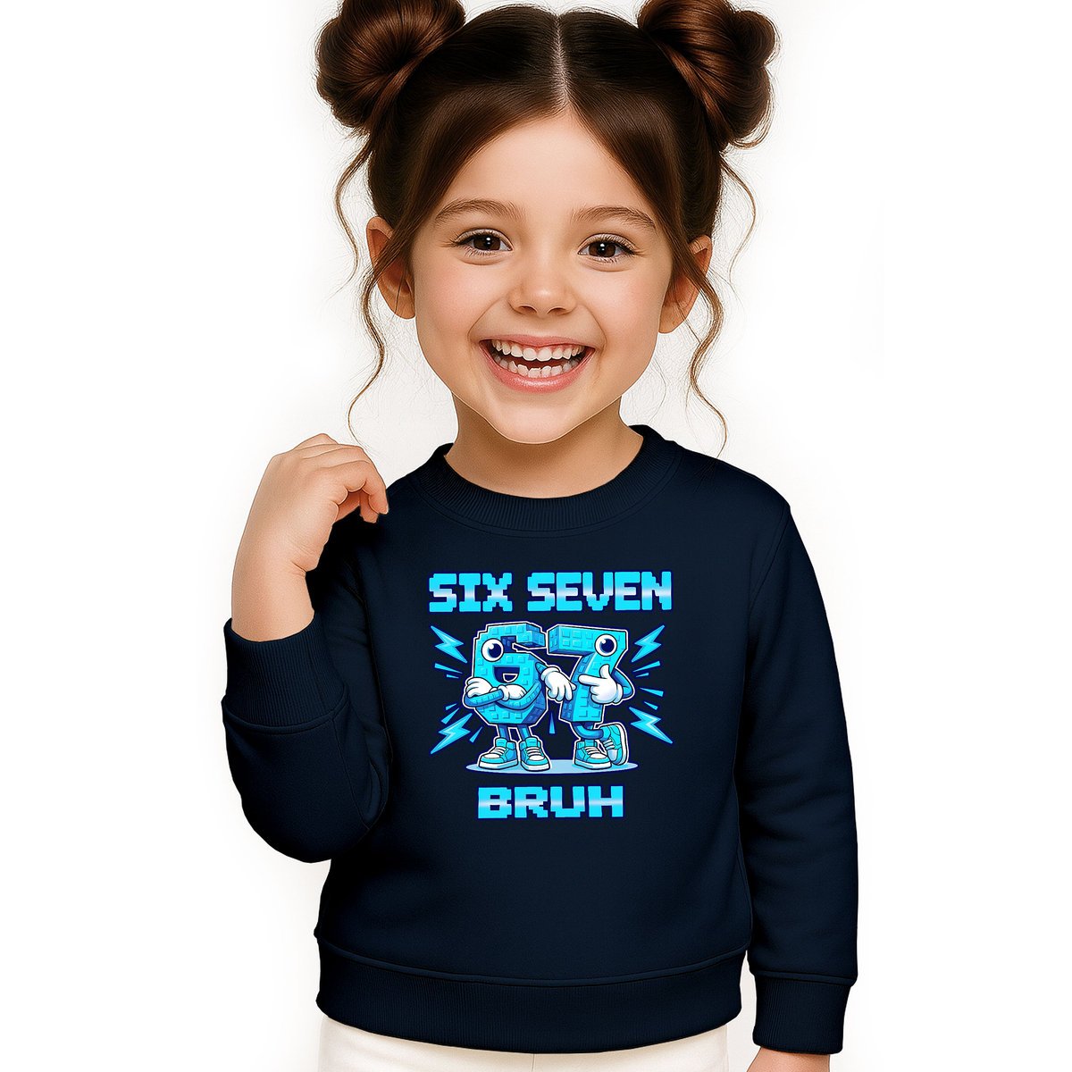 BLUZA DZIECIĘCA 67 SIX SEVEN VIRAL BRUH 146-152 DLA CHŁOPCA DZIEWCZYNKI