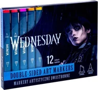 Kolorowanki, wyklejanki - Markery trójkątne dwustronne 12kol Wednesday ASTRA - miniaturka - grafika 1