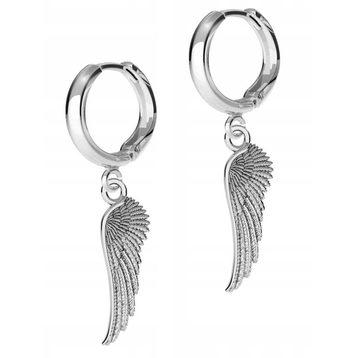 Kolczyki Srebrne ze Skrzydłami Wiszącymi Skrzydła Skrzydełka SREBRO 925