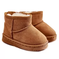 Buty dla dziewczynek - FR1 Dziecięce Ocieplane Botki Śniegowce Camel Gooby brązowe - miniaturka - grafika 1