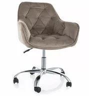 Fotele i krzesła biurowe - Fotel Obrotowy Q-190 Velvet Ciemny Beż 40 - miniaturka - grafika 1