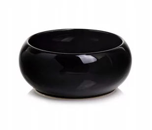CERAMICZNA MISA DONICZKA OSŁONKA 19cm CZARNA - Donice - miniaturka - grafika 1