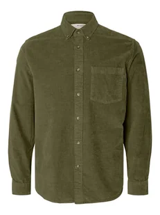 SELECTED HOMME Koszula sztruksowa - Regular fit - w kolorze khaki - Koszule męskie - miniaturka - grafika 1