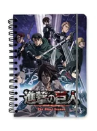 Notesy i bloczki - Notes A5 Attack On Titan Atak Tytanów kołozeszyt 90 kartek kropkowanych - miniaturka - grafika 1