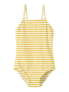 NAME IT Girl's NKFZIMA kostium kąpielowy, Habanero Gold, 110/116, Habanero Gold, 110/116 cm - Stroje kąpielowe - miniaturka - grafika 1