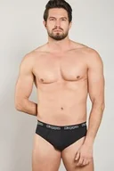 Majtki męskie - Slipy męskie bawełniane (2pack) w sportowym stylu czarne Kappa K1111 - miniaturka - grafika 1