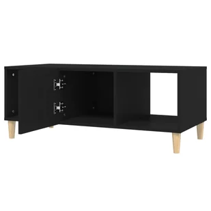 Lumarko Stolik kawowy, czarny, 102x50x40 cm, materiał drewnopochodny - Ławy i stoliki kawowe - miniaturka - grafika 5