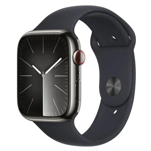 Apple Watch 9 GPS + Cellular 45mm Stal Sport M/L Czarny - Smartwatch - miniaturka - grafika 1