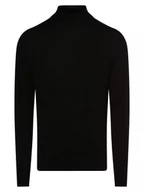 Swetry męskie - Calvin Klein - Męski sweter z wełny merino, czarny - miniaturka - grafika 1