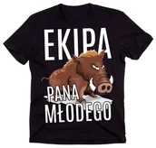 Moda i Uroda OUTLET - koszulka NA WIECZÓR KAWALERSKI EKIPA PANA MŁODEGO z dzikiem (1) - miniaturka - grafika 1