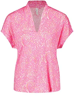GERRY WEBER Edition Damska koszulka, 870047-44114, fioletowa/różowa/czerwona/pomarańczowa, nadruk: 34, liliowy/różowy/czerwony/pomarańczowy nadruk, 34 - Koszulki i topy damskie - miniaturka - grafika 1